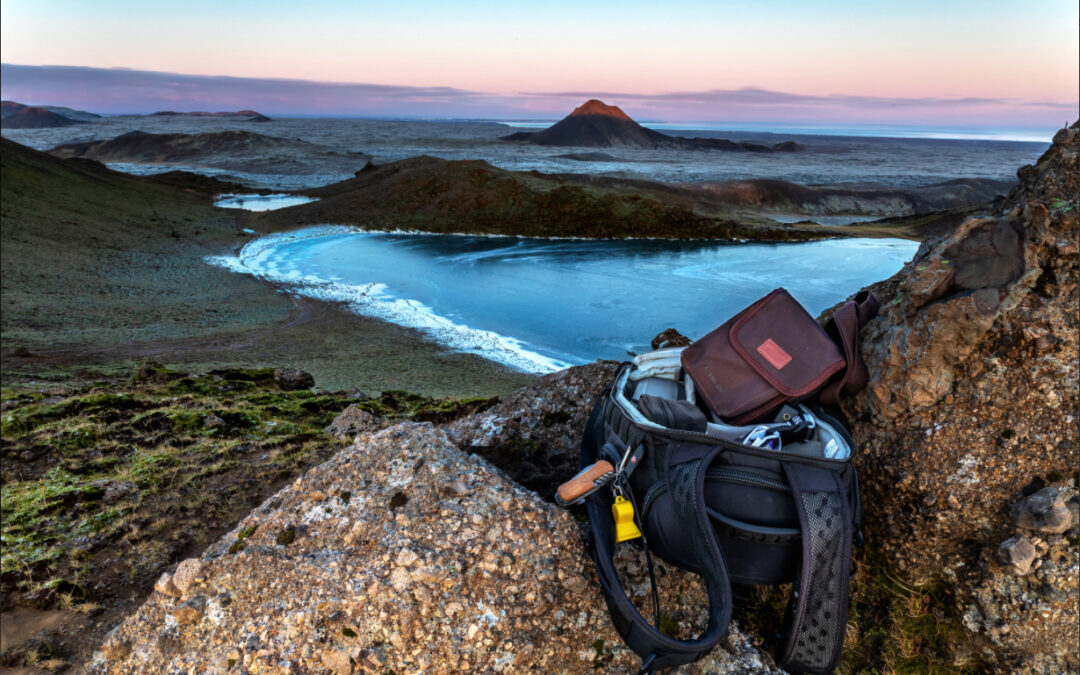 What photography equipment do I take with me when I hike the highlands of Iceland