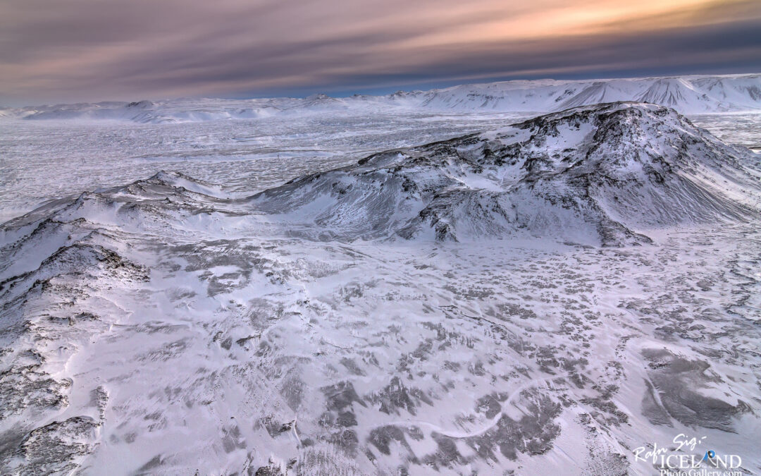 Iceland Landscape in Winter Twilight │ Helgafell Volcano in Hafnarfjörður