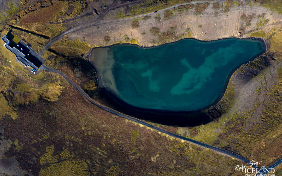 Gestsstaðavatn Crater Lake – South West – Iceland Landscape from Air