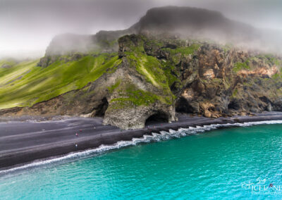 Reynisfjara black beach │ Iceland Landscape from Air