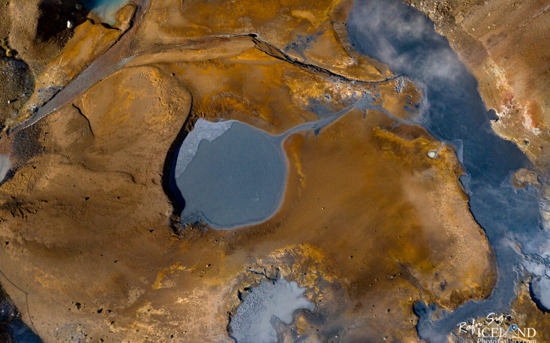 Seltún Geothermal area – Iceland Landscape from Air