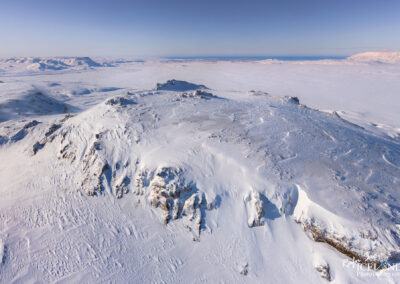 Top of Hengill Volcano│ Iceland Landscape from Air