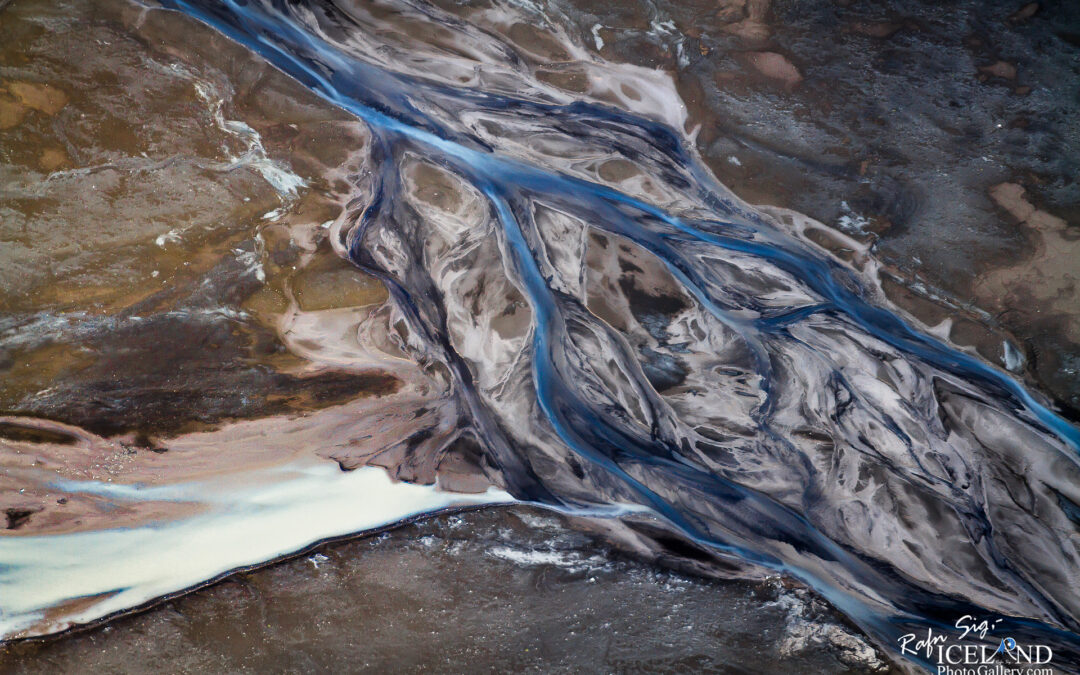 Abstract riverbed from Langjökull Glacier – Highlands