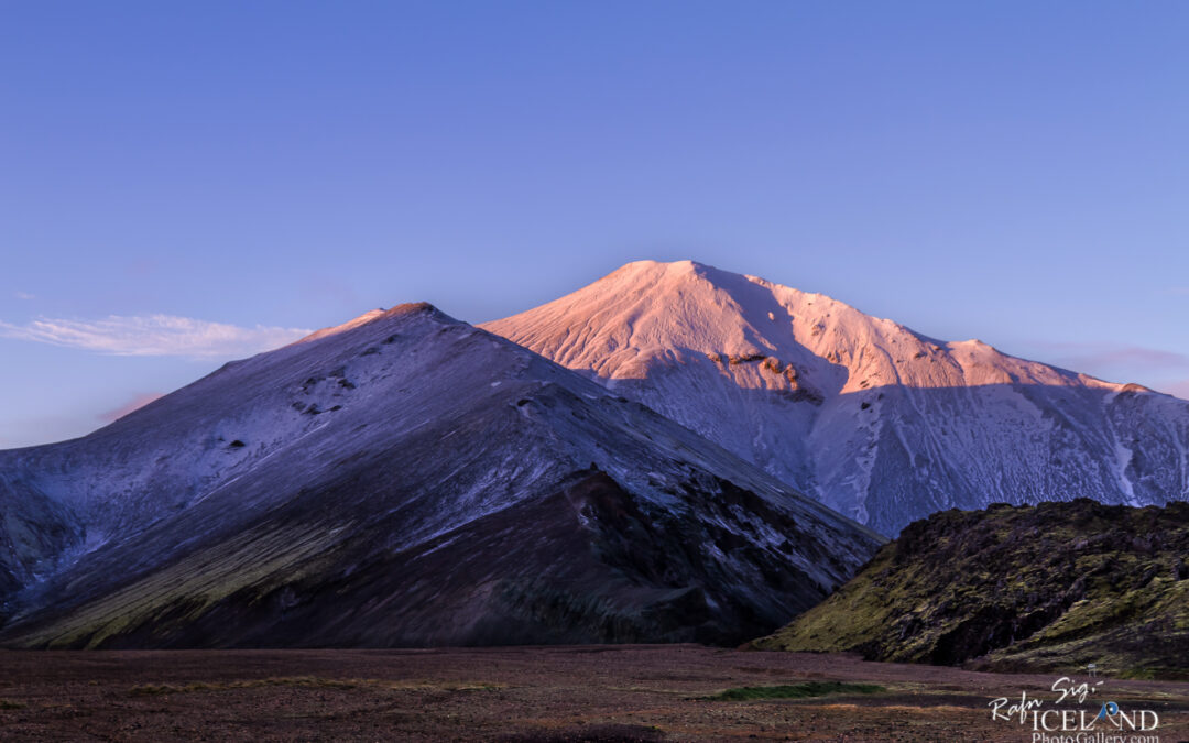 Bláhnúkur Mountain in Landmannalaugar │ Iceland Highland winter Landscape twilight photo