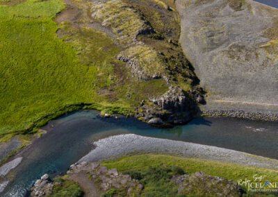 Botnsá river in Hvalfjord │ Iceland Landscape from Air