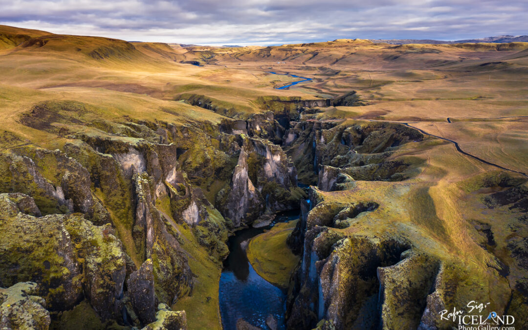 Fjaðrárgljúfur canyon – South – Iceland Landscape from Air