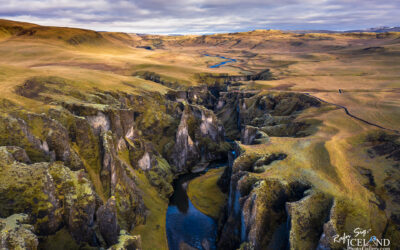 Fjaðrárgljúfur canyon - South │ Iceland Landscape from Air