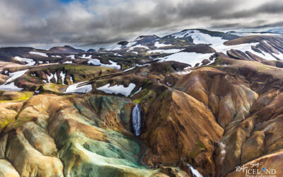 Landmannalaugar area in the Highlands │ Iceland Landscape from air