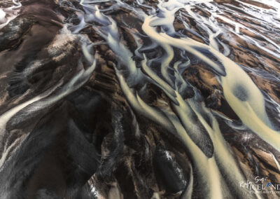 Núpsvötn river Patterns in black sand │ Iceland Landscape fr
