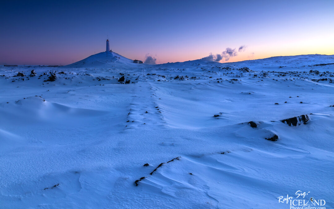 Iceland │ Reykjanesviti lighthouse │ Iceland Winter Landscape from air