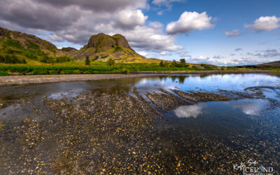 Vegghamrar are rocky cliffs in Þjórsárdalur - #Iceland
