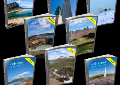 Just released Book no.5, 6, 7 and 8 in the series of Wild Iceland – “Westfjords”, “North”, “East” and “Highlands of Iceland” to the printer