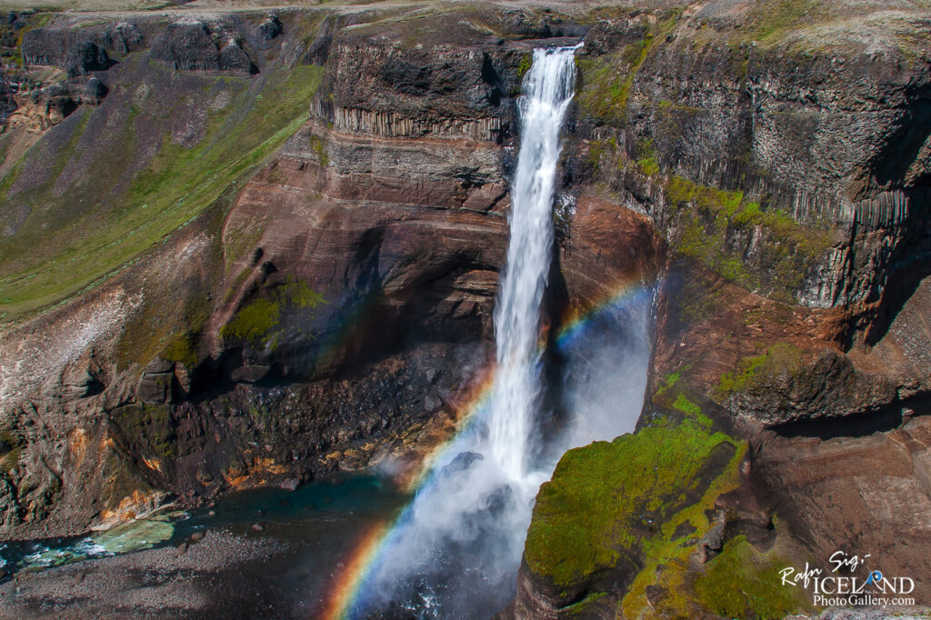Háifoss and Granni situated near the volcano Hekla in the south of Iceland