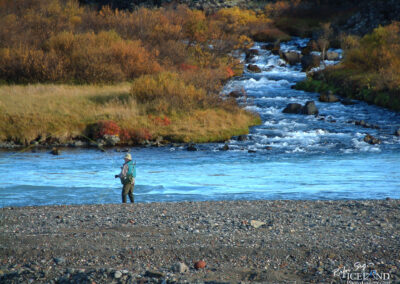 Salmon angler in autumn - West │ Iceland Landscape Photography