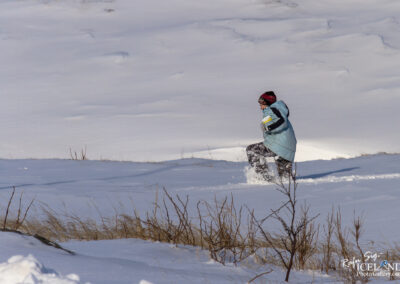 Vogar - Girl in snow │ Iceland Photo Gallery