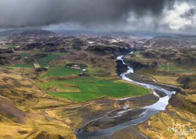Stóra Laxá river│ Iceland Landscape from Air