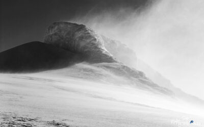 Eyjafjallajökull Volcano Glacier in a snowstorm