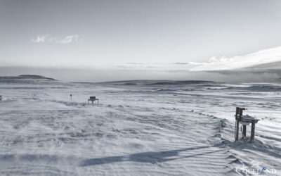 Snow crawling in the Highlands of Iceland