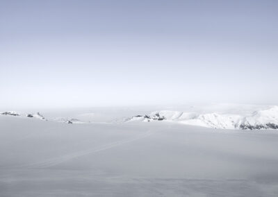 Mountains in the highlands of Iceland in Winter snow