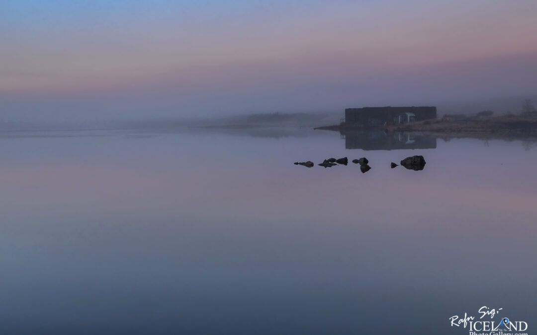 Seltjörn Lake in the fog