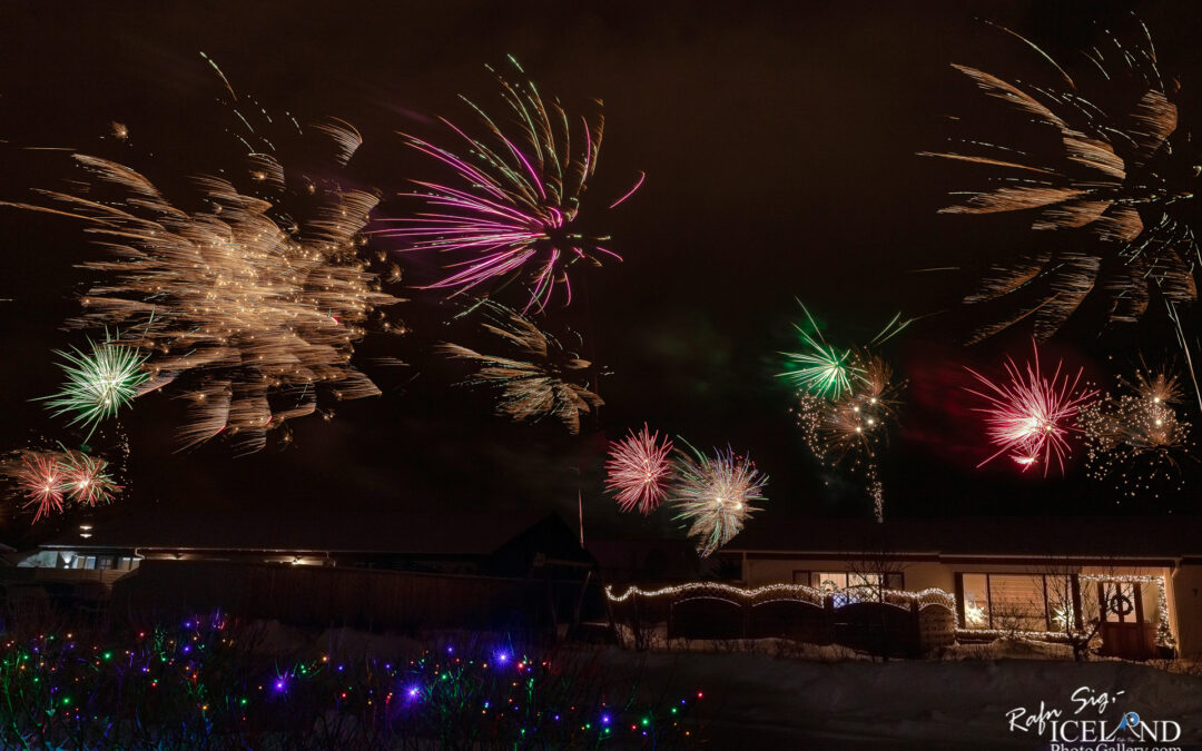 New Year’s Eve with fireworks in Vogar – Iceland