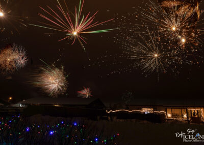 New Year's Eve with fireworks in Vogar - Iceland │ Iceland Photo Gallery