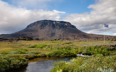 Herðubreið Mountain in the Highlands of Iceland as "The Queen of Icelandic Mountains"